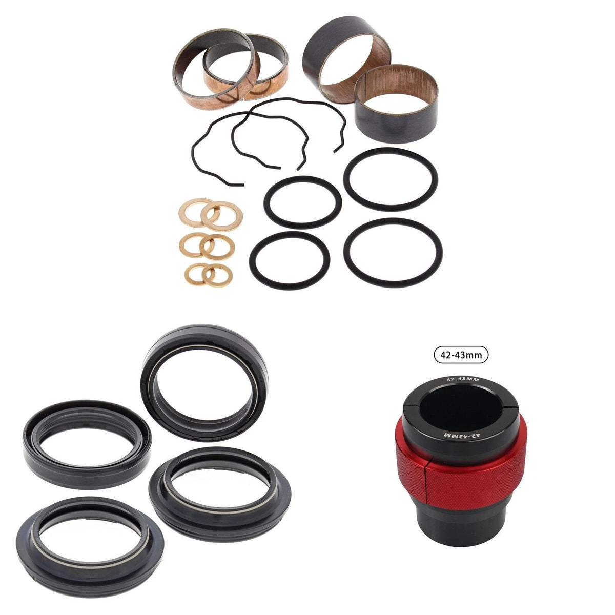 Complete Front Fork Rebuild Kit for Suzuki GSXR1100 1989-1990 56- with Driver