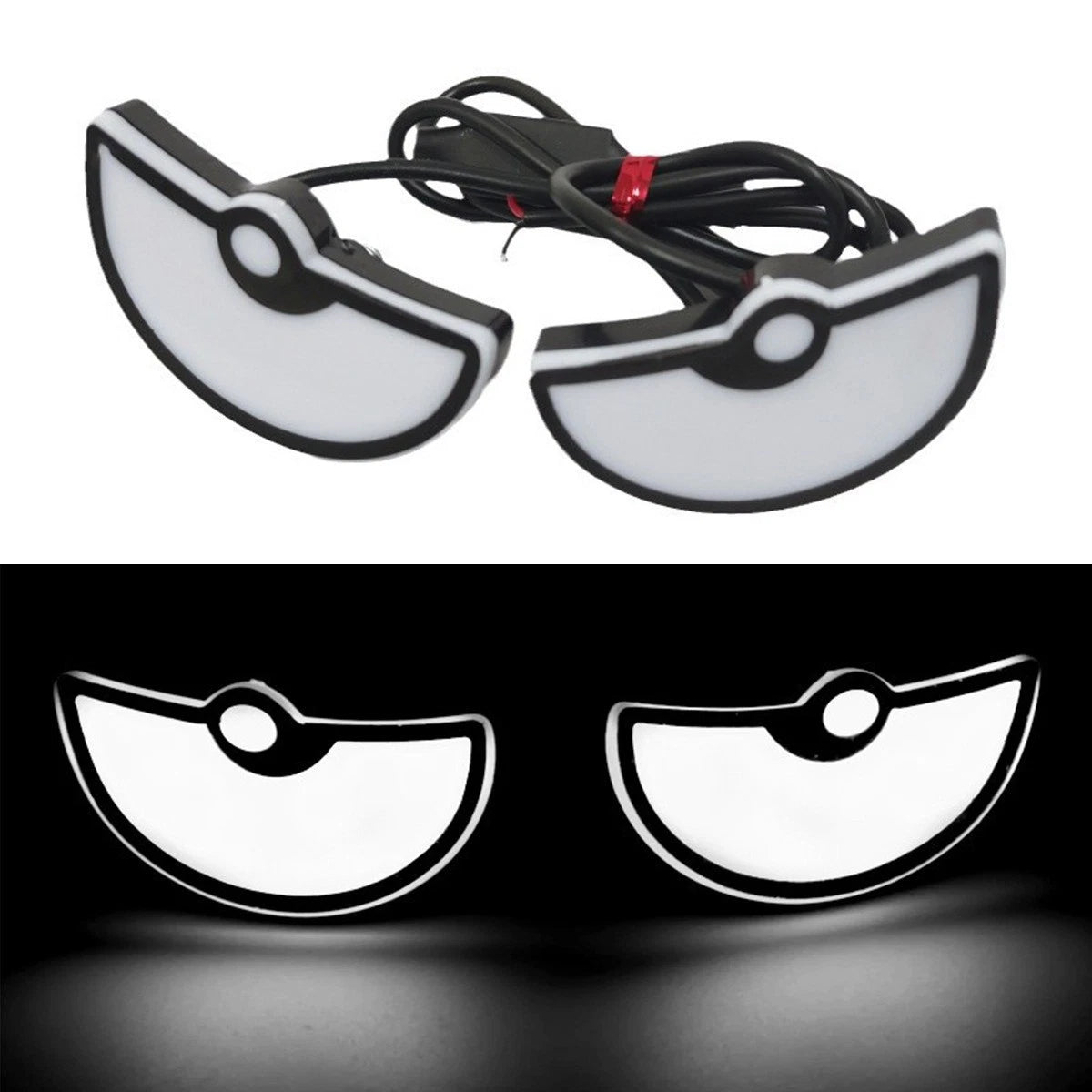 Motorcycle LED Triangle License Plate Lights Waterproof for DEMON Eye 2PCS Set
