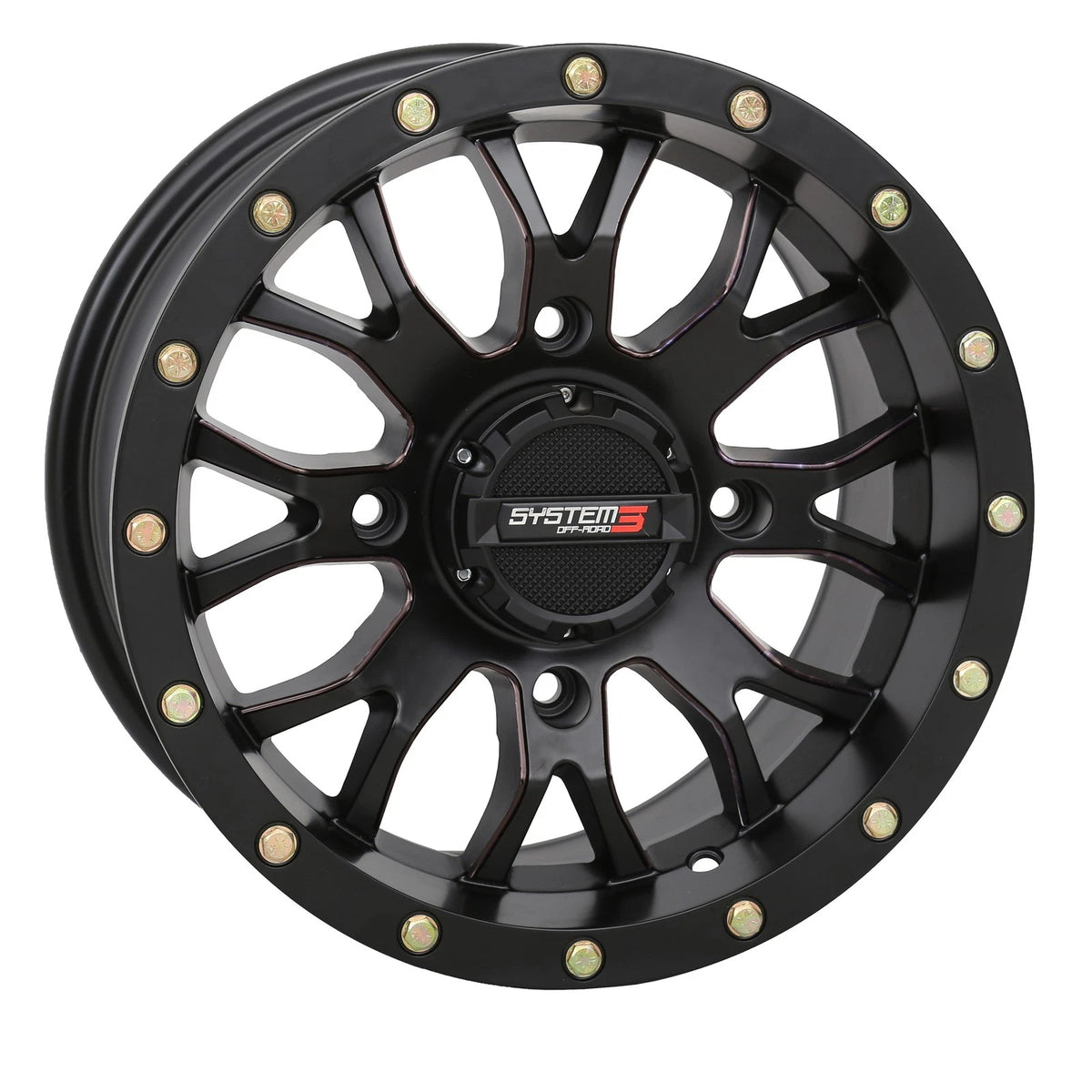 SYSTEM 3 St3 Wheel 15x7 +40mm Beadlock for ATV/UTV 4/156 Matte Black