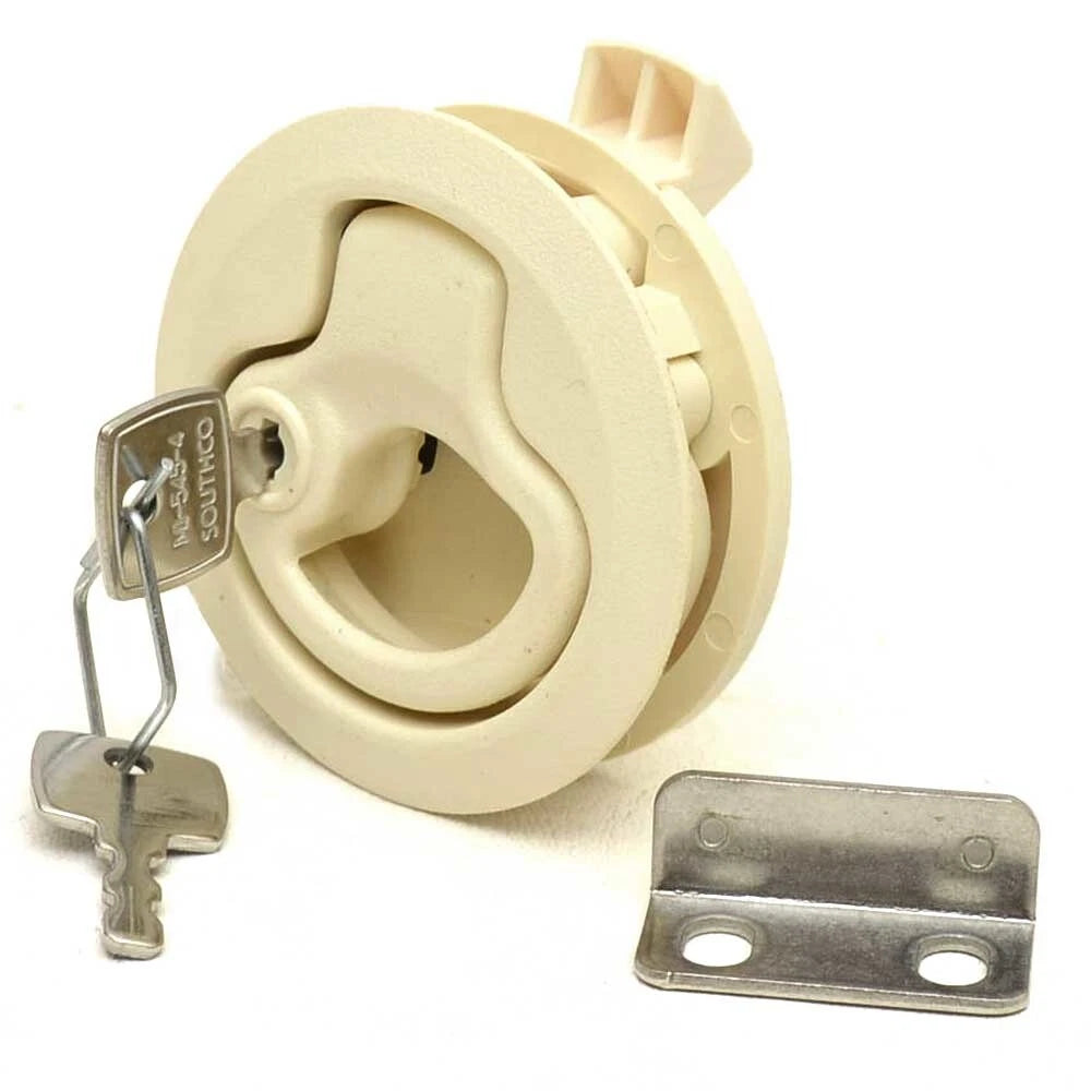 Southco Boat Locking Hatch Latch M1-43-7 - 2 Inch Flush Beige
