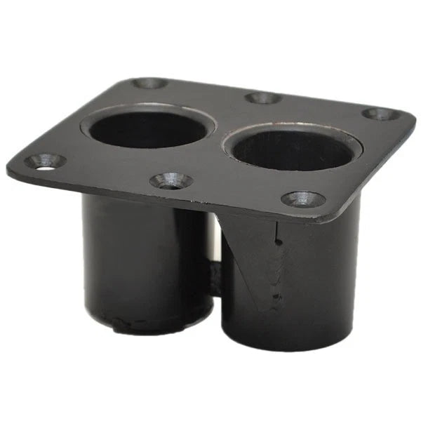 Tracker Boat Pedestal Base 152631 - Dual Post 1 5/8 Inch Black Steel