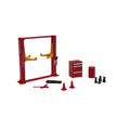 Red 1/64 Garage Maintenance Tools Set ABS Model Car Display Diorama Decoration