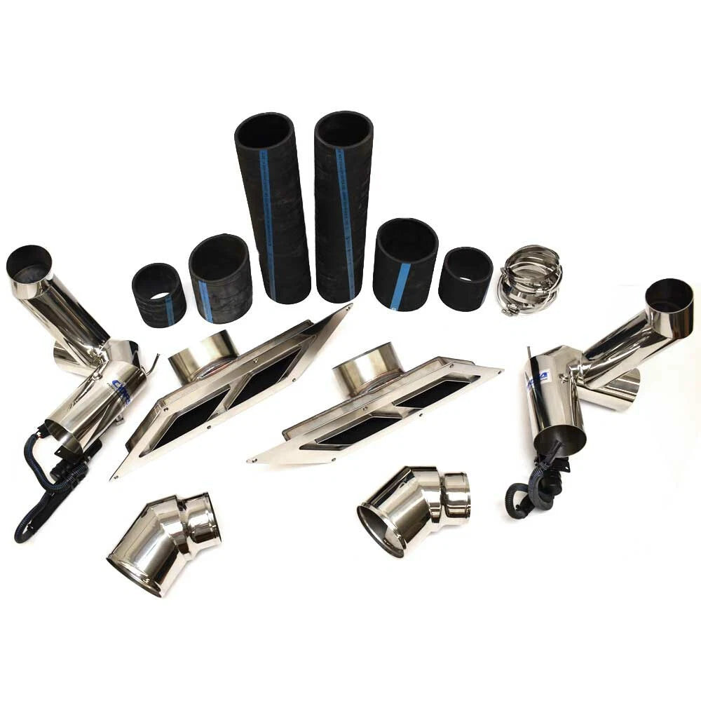 Twin Engine Boat Corsa Exhaust Diverter Kit 89937 - Chaparral 4 Inch