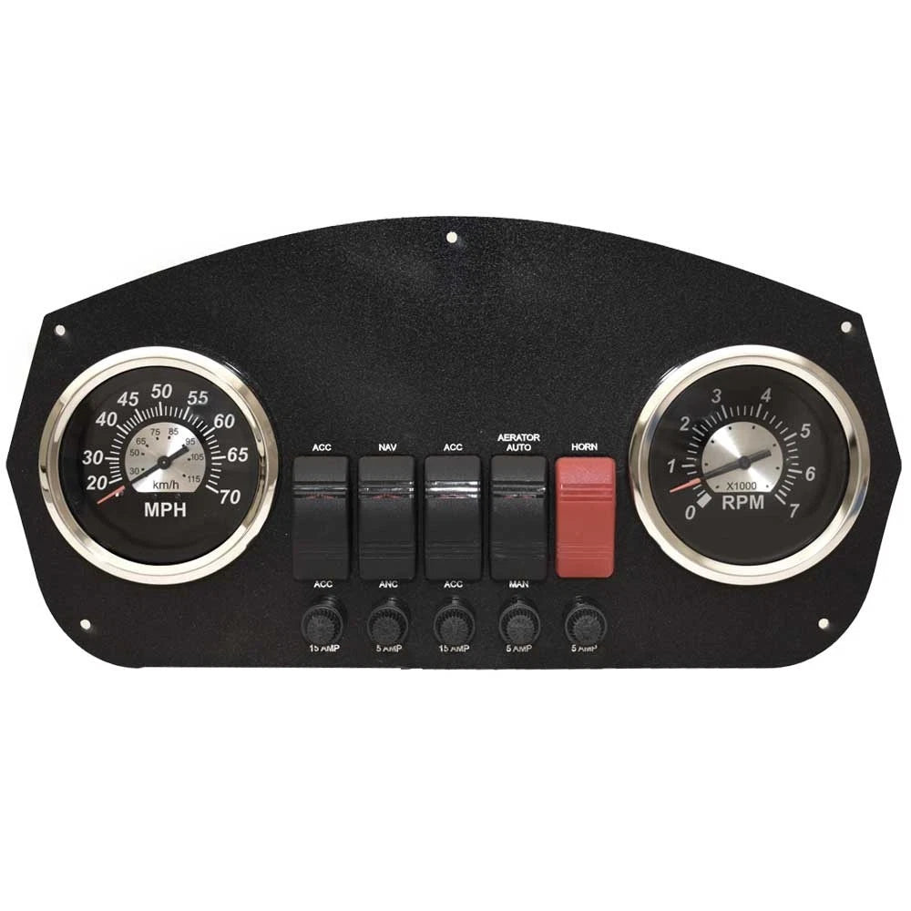 Lowe Boat Dash Panel 2284102 - with Teleflex Gauges 14 1/4 X 7 1/8 Inch