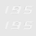 Bayliner Boat Raised Decals 198023 - 195 Silver Stickers (pair)