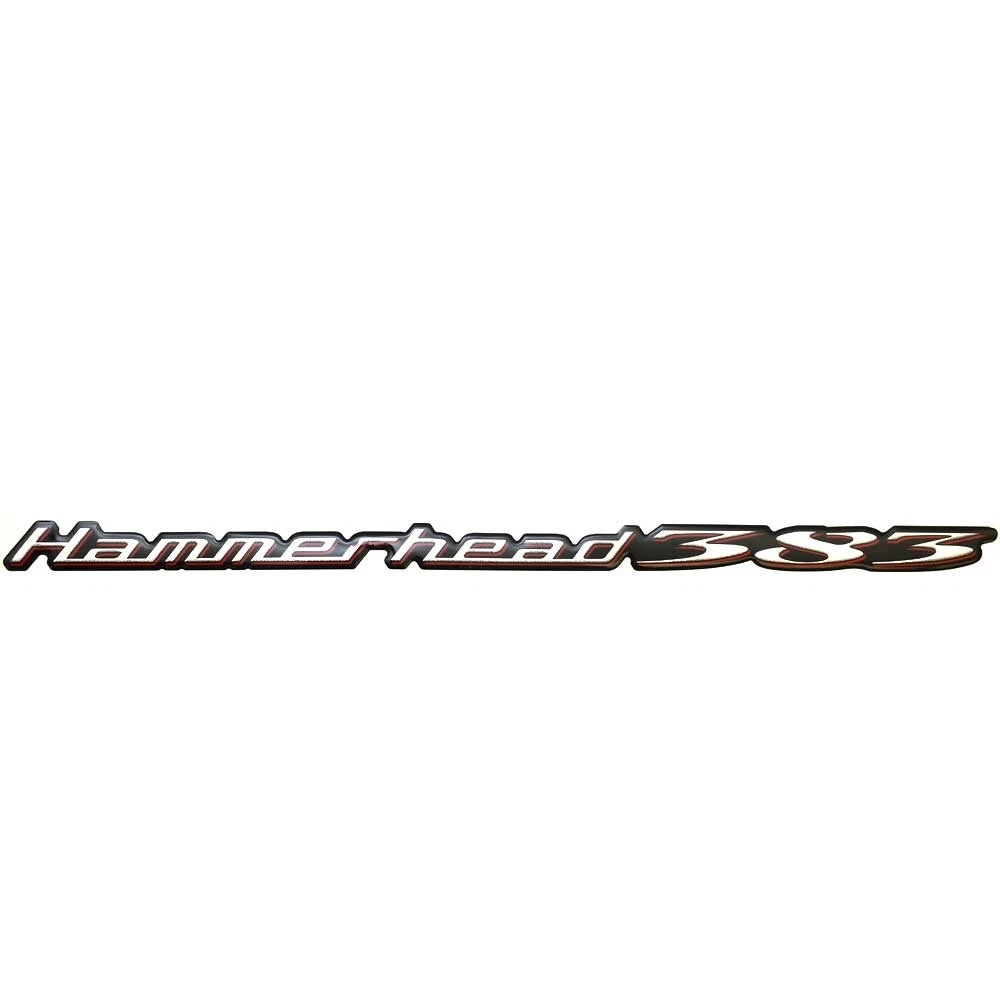 Malibu Boat Raised Decal 5979002 - Hammerhead 383 Black Red Silver