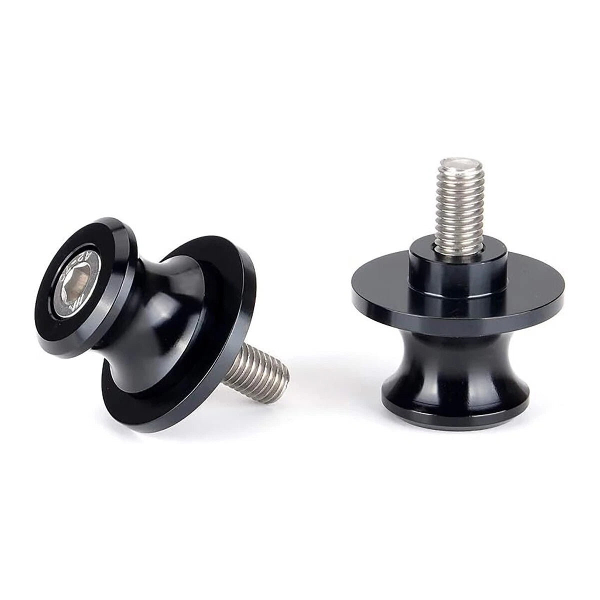 Motorcycle Swingarm Paddock Stand Bobbins 6mm Black Suzuki Honda Yamaha Ducati