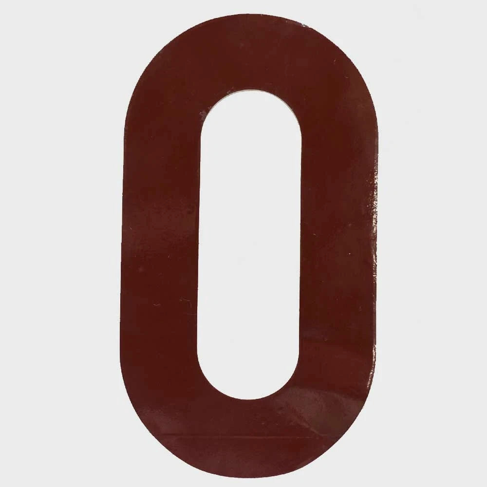 Tracker Boat Number Zero Decal Sticker 176263 - Maroon 5 X 2 3/4 Inch