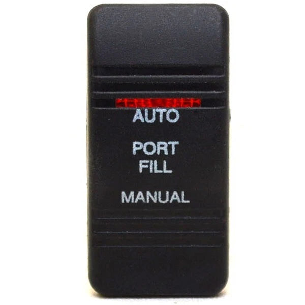 Carling Boat Rocker Switch Actuator - Auto Port Fill Manual Lighted