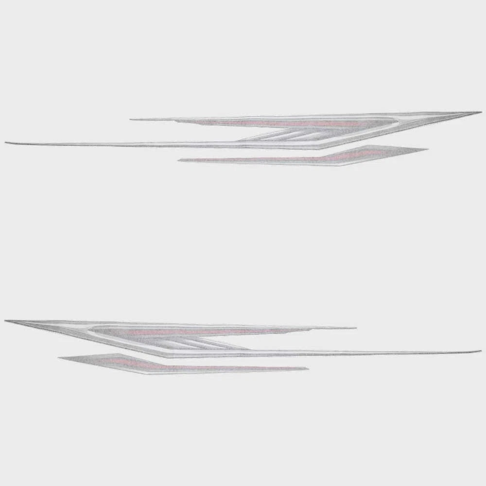 Crestliner Boat Graphic Decals 2293951 - VT Storm - Outlook Red (4PC)