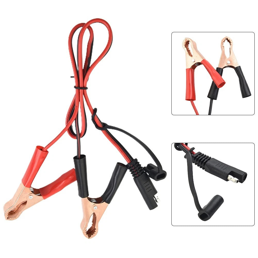 Battery Cable Charger Clip SAE to Clip Cable for Motorcycle Battery