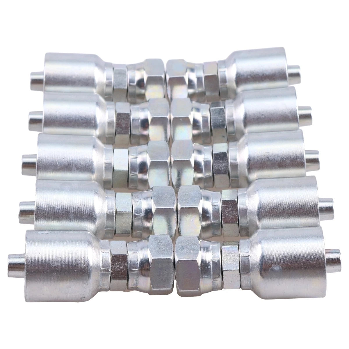 10X 1JS43-6-6 Hydraulic Hose Fitting 3/8" Hose Flat Face Seal Thread for Parker