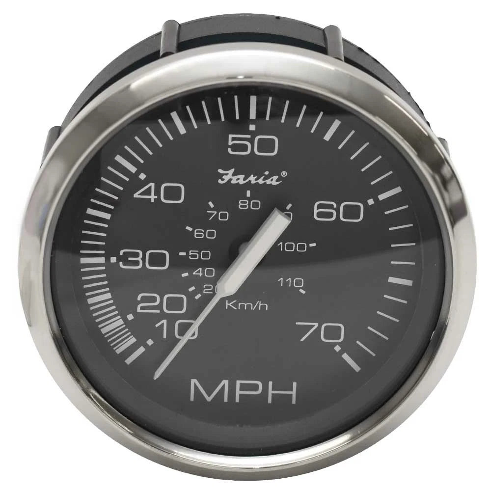 Faria Boat Speedometer Gauge SE8048A - Chesapeake SS Black 3 3/8 Inch