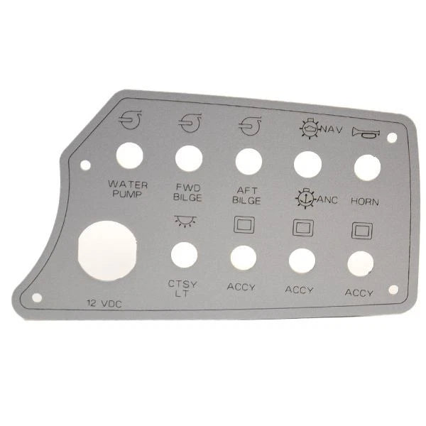 Bayliner Boat Blank Switch Panel 1943066 - Silver Aluminum