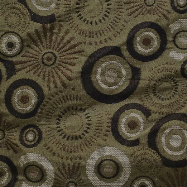 Powerquest Boat Woven Pattern Fabric - Olive Burst Circle 54 Inch (YD)