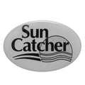 SunCatcher Pontoon Boat Raised Decal 73404855 - Gray Black Logo Sticker
