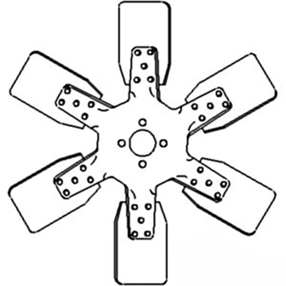 84355C1 6 Blade Fan Fits Case-IH Tractor Models 574 674 784 2500A +