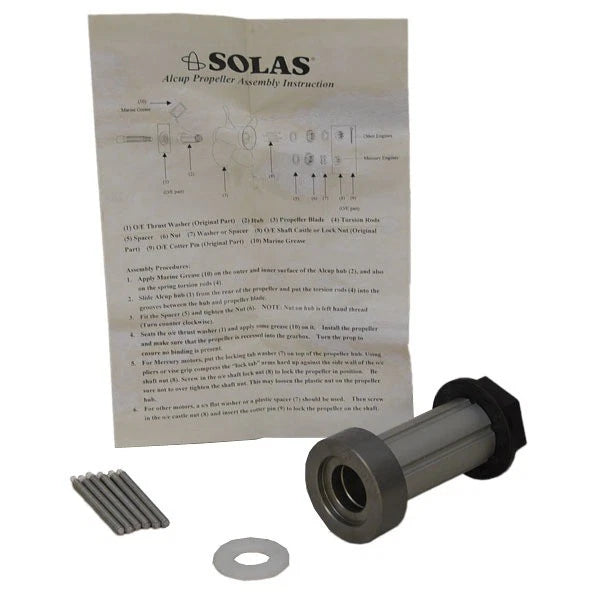 Solas Boat Alcup Propeller Hub 88-SE-KT - 15 Spline Stainless Steel