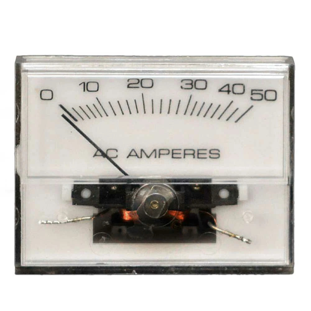 Boat Meter Gauge - White 0-50 AC Amp Marine