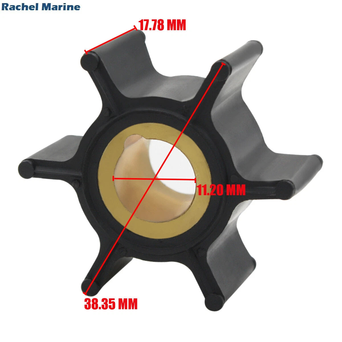 Water Pump Impeller for Johnson Evinrude Outboard Motor 389576 - 0389576 4-8HP