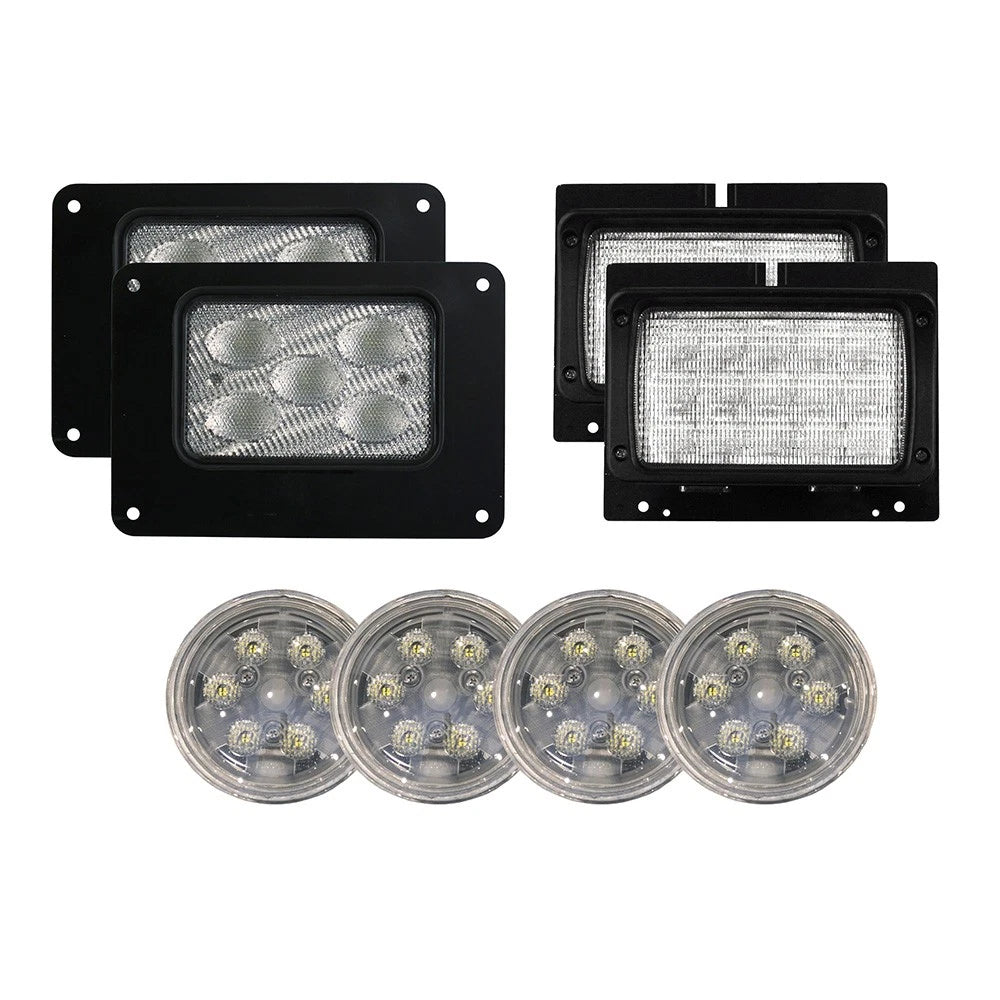 LED Flood Beam Light Kit Fits International Tractors- (pkg. of 8)