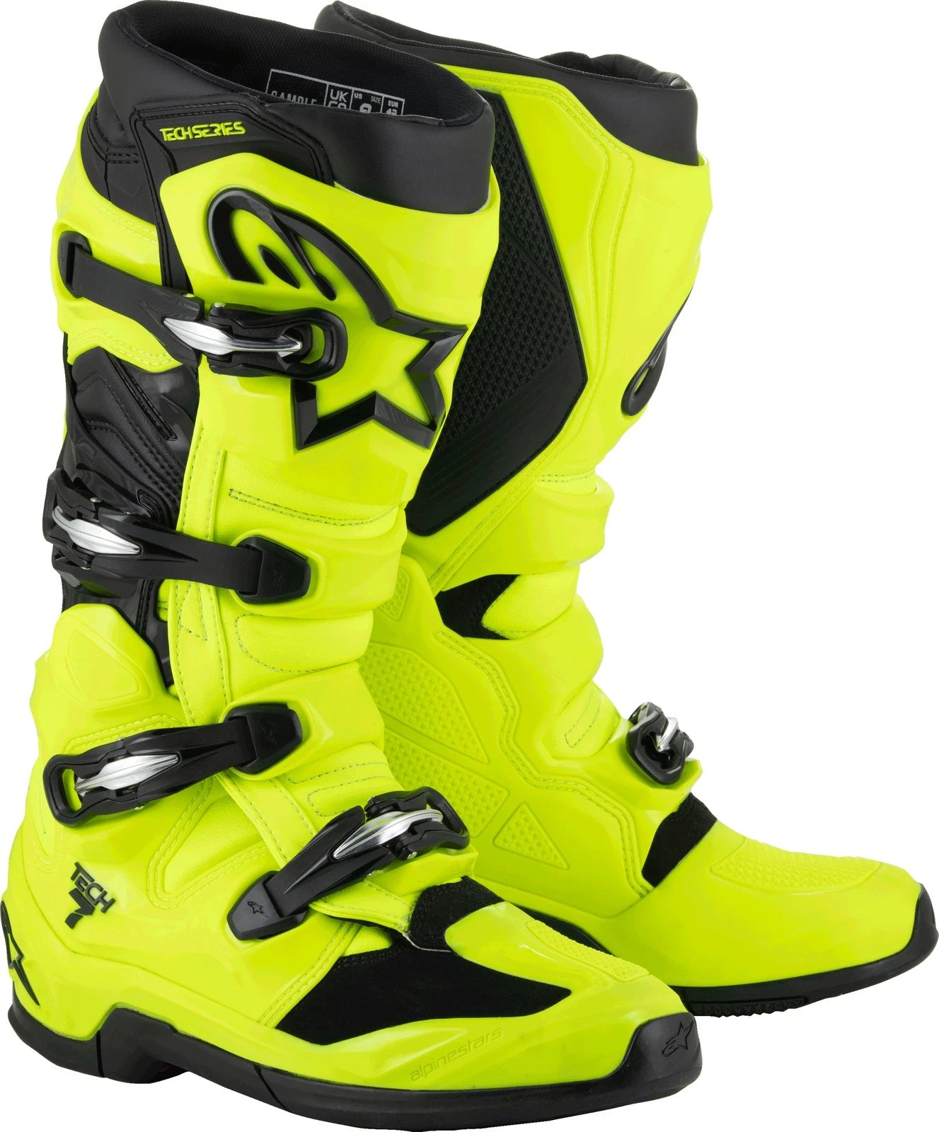 AlpineStars Tech 7 Off-Road Motorcycle Boots US 13 Fluorescent Yellow/Black