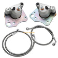 Front Left Right Brake Calipers & Hose Lines for Polaris Ranger 500 570 ETX UTV