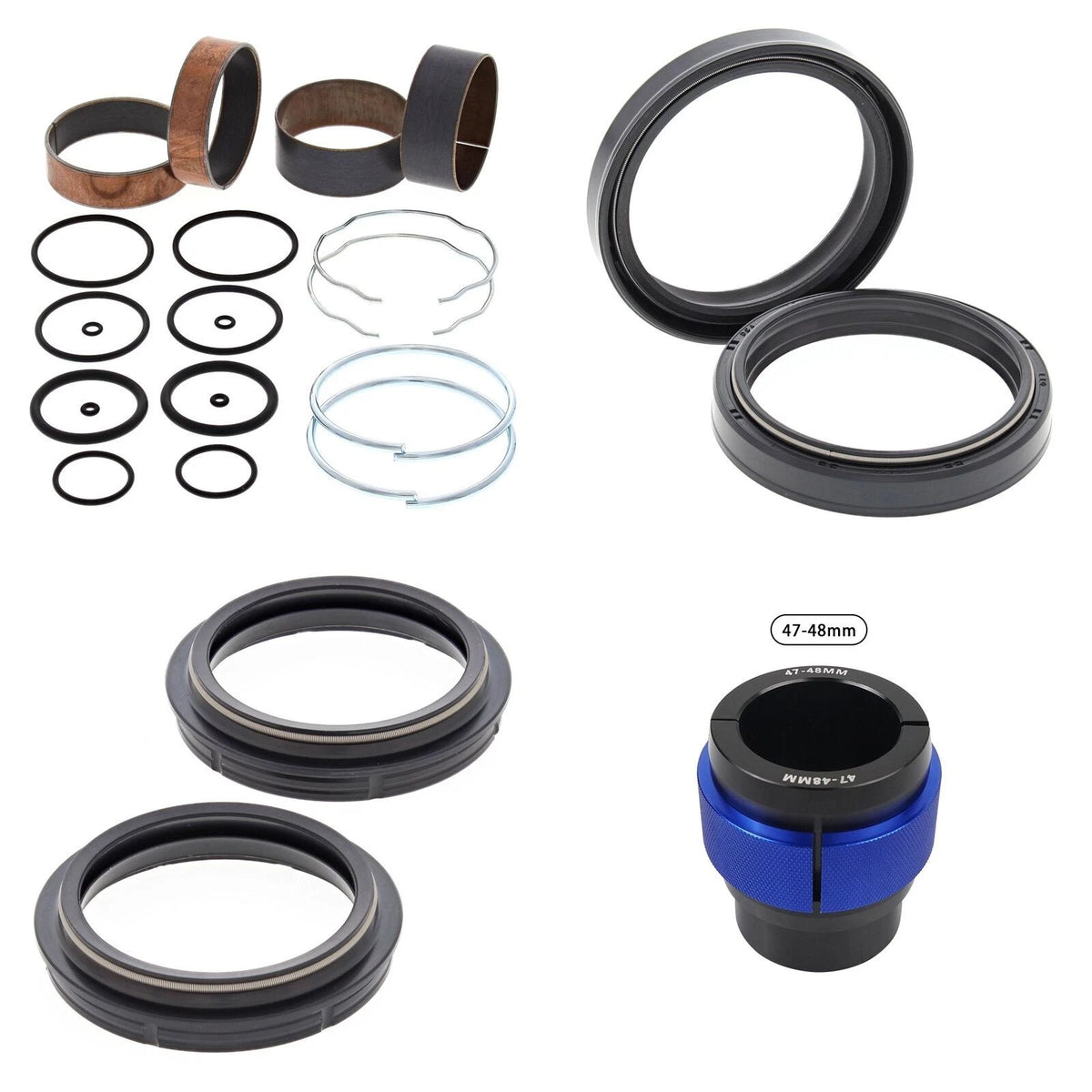 Complete Front Fork Rebuild Kit for Honda CRF250R 2010-2014 with Driver