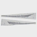 Premier Boat Graphic Decal 2190043 - Black Silver 100 Inch (set of 2)