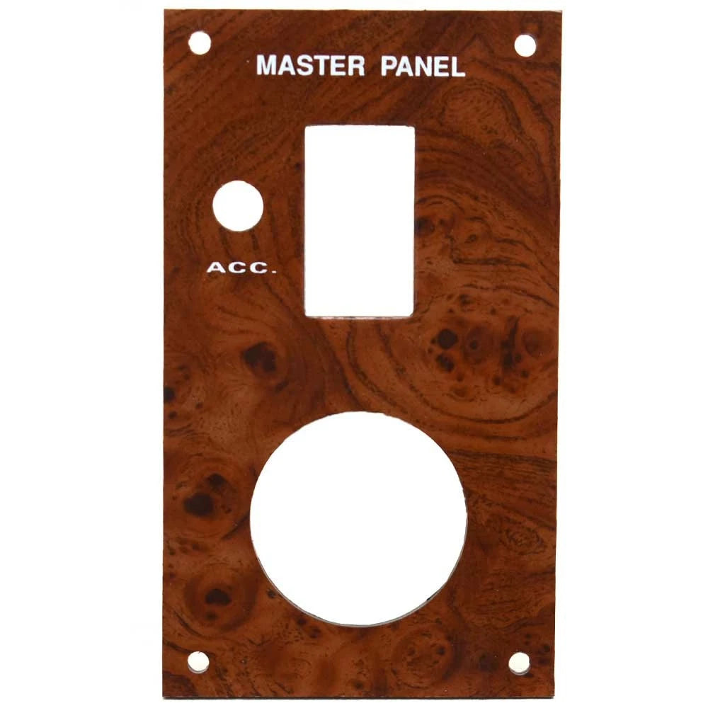 Bass CAT Boat Blank Master Panel - Rocker Switch Faux Woodgrain