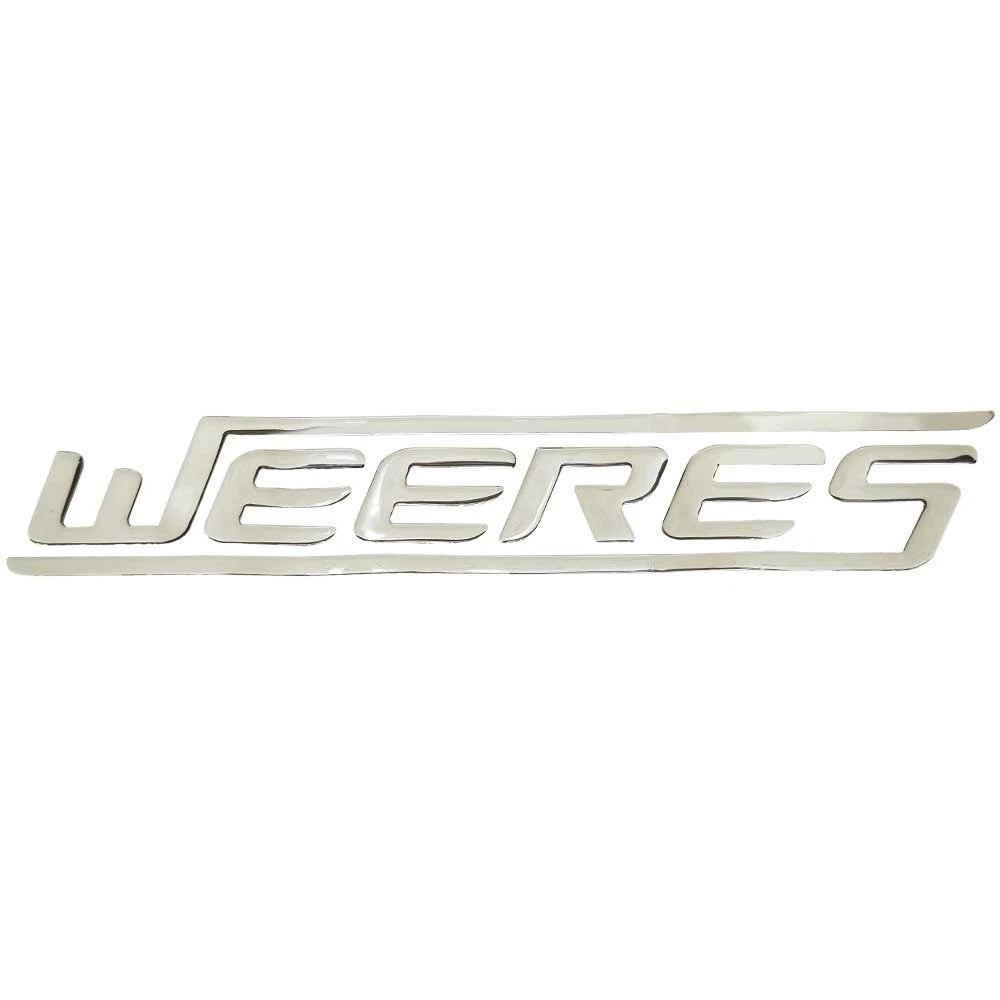 Weeres Pontoon Boat Raised Decal - Silver Emblem Sticker