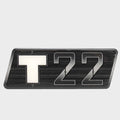 Axis Boat Raised Emblem Decal 5974649 - T22 Black Silver Sticker