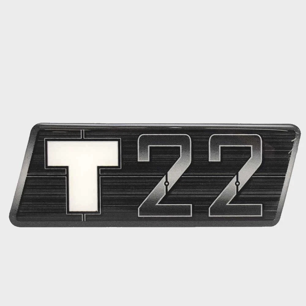 Axis Boat Raised Emblem Decal 5974649 - T22 Black Silver Sticker
