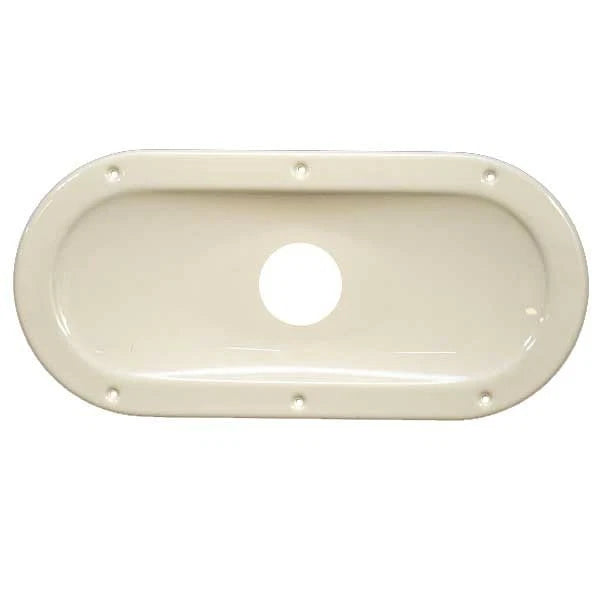 Rinker Boat Cover Plate 220616 - 15 X 7 Inch Off White Plastic