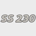 Lowe Boat Raised Emblem Decal 2258092 - SS 230 Silver - Black