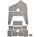 Lowe Bay 18 Boat Non-Skid Deck Mats 2371404 - Gray Black (kit)