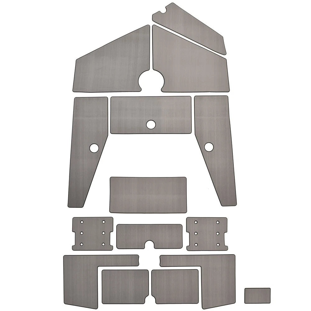 Lowe Bay 18 Boat Non-Skid Deck Mats 2371404 - Gray Black (kit)