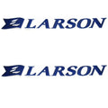 Larson Boat Raised Logo Decals 05727932 - Senza Blue Stickers (pair)