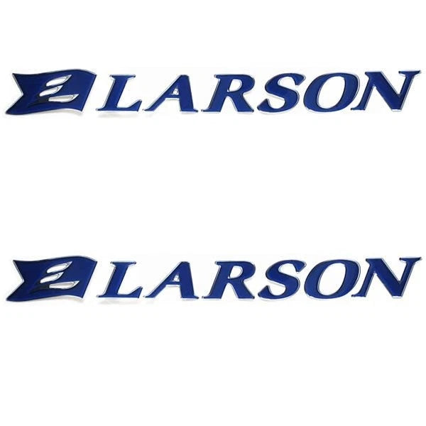Larson Boat Raised Logo Decals 05727932 - Senza Blue Stickers (pair)