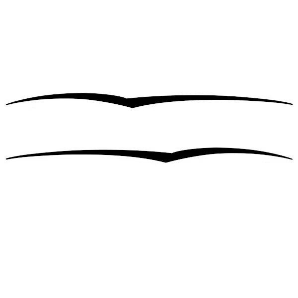 Rinker Boat Graphic Decal - Black Stickers (set of 2)