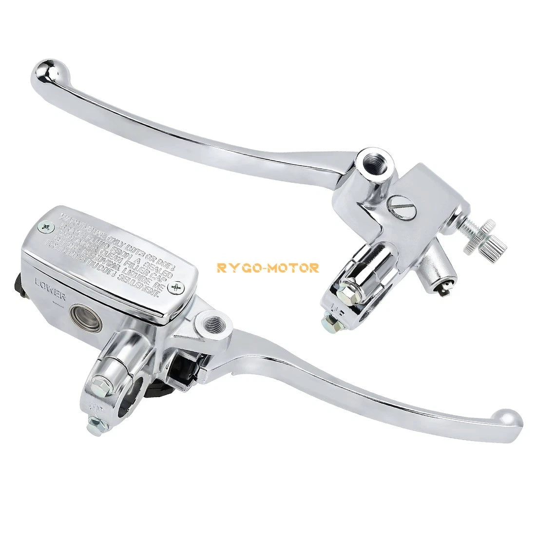 7/8" Motorcycle Handlebar Hydraulic Brake Master Cylinder & Clutch Lever Kit