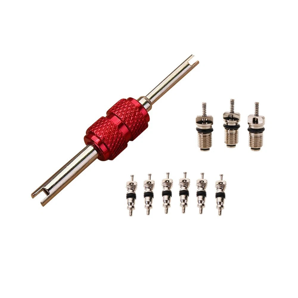 Air Conditioning Valve Cores Copper Kit Remover Silver Tool A/C System