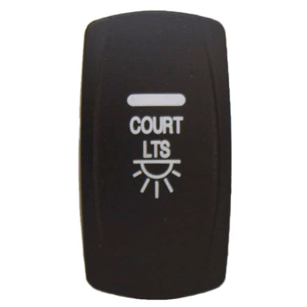 Carling Boat Rocker Switch Plate - Courtesy Lights Black Actuator