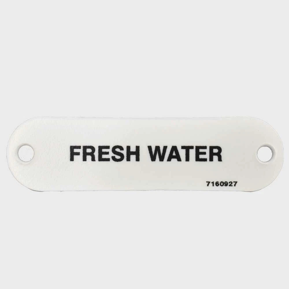 Marquis Boat Label Tag 7160927 - Fresh Water White Plastic