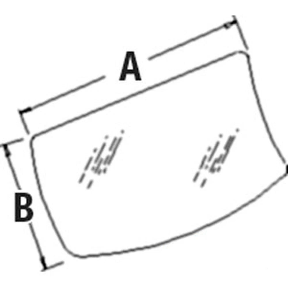 Lower Windshield Glass Fits John Deere Replaces 4369588