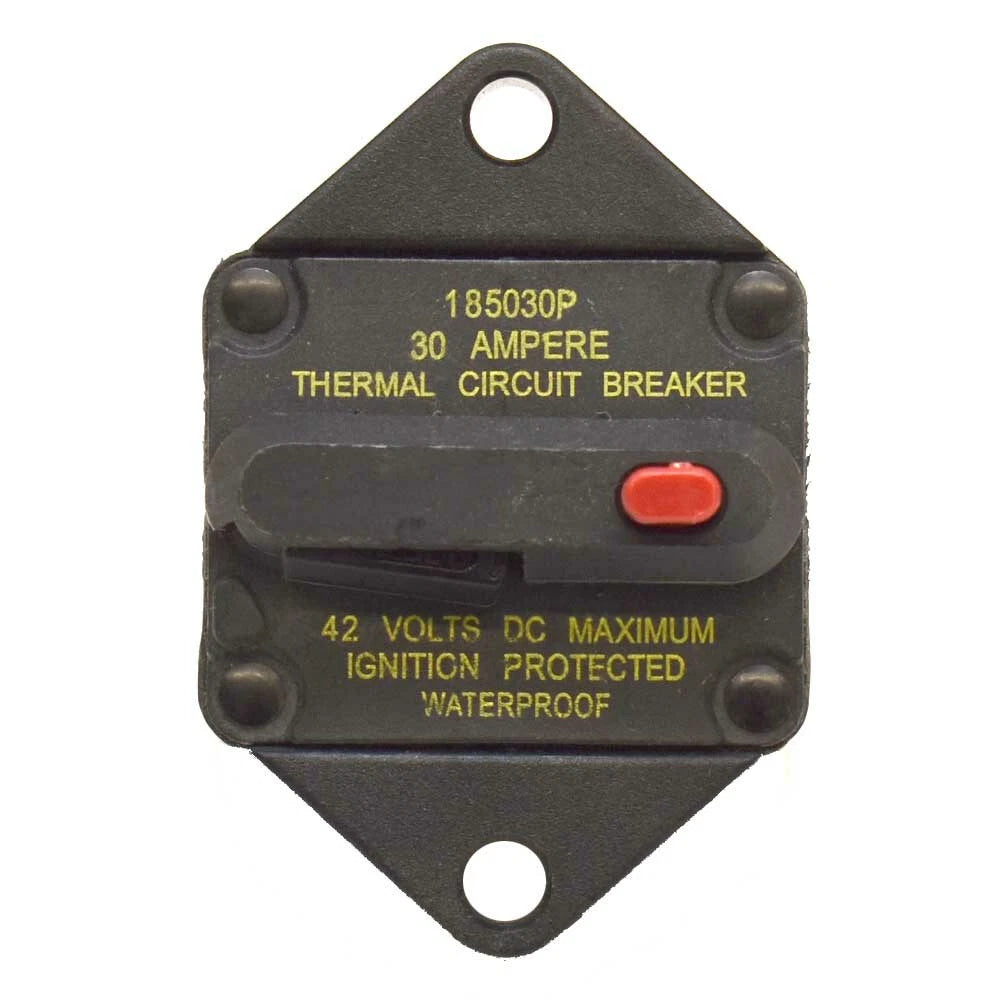 Ranger Boat Circuit Breaker 185030P - Panel Mount 30A 42V DC Ignition Protected