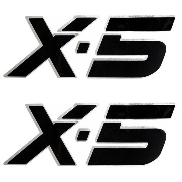 Nitro Boat Raised Decal 1511161 - X-5 Black Silver (pair)