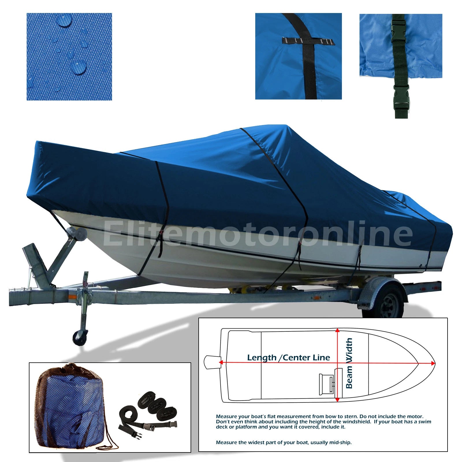 SunRay Infinity 2500 Cruiser Cuddy Trailerable Boat Storage Cover Breathable