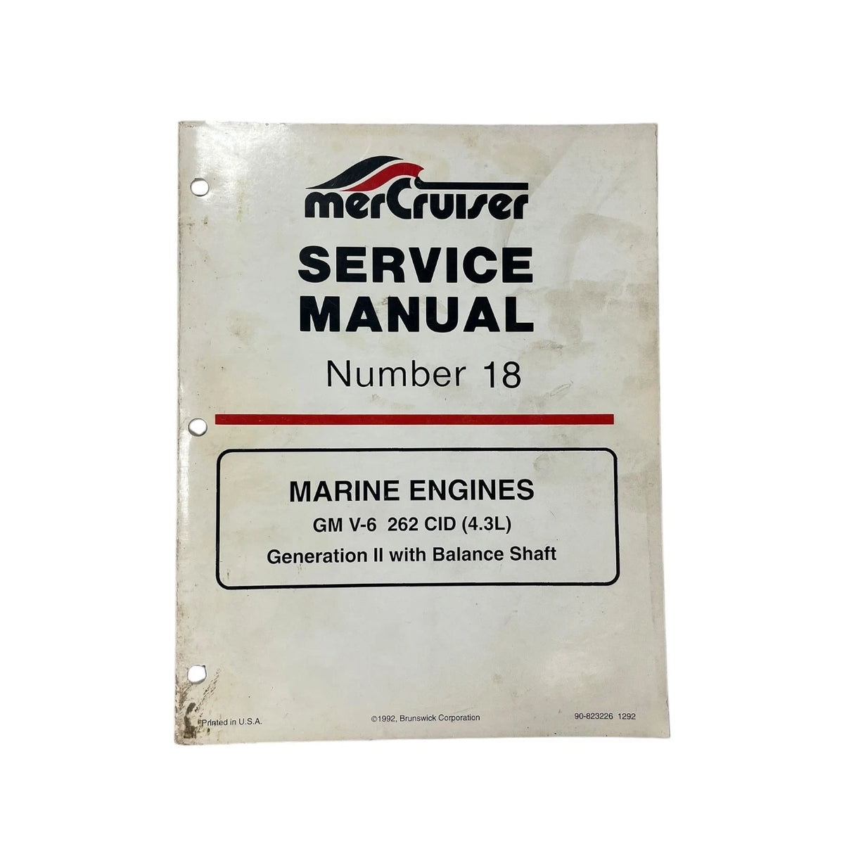 Mercruiser 90-823226 1292, Service Manual #18 Marine Engines (1992)