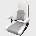 Pontoon Boat Captains High Back Helm Seat 3039-0025832 - White Gray